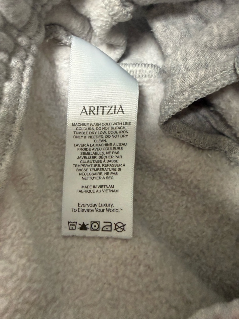 ARITZIA Mega Fit Cozy Sweatfleece Grey Size XS GUC - Picture 12 of 12